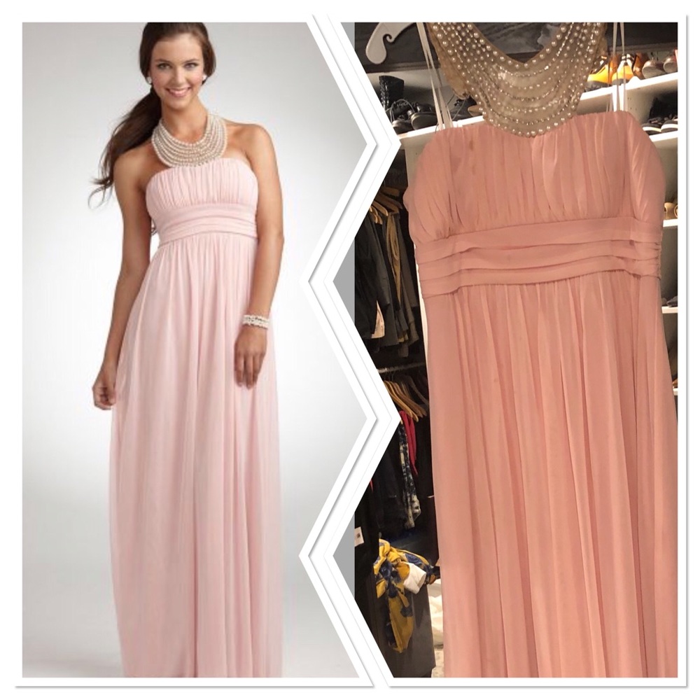 Blush/Pink bridesmaid dress.